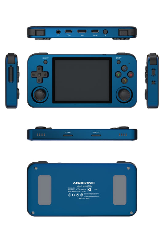 Anbernic RG 353M Retro Handheld Gaming Console - Blue
