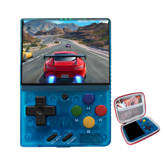 Miyoo Mini V4 Portable Retro Handheld Game Console - Transparent Blue