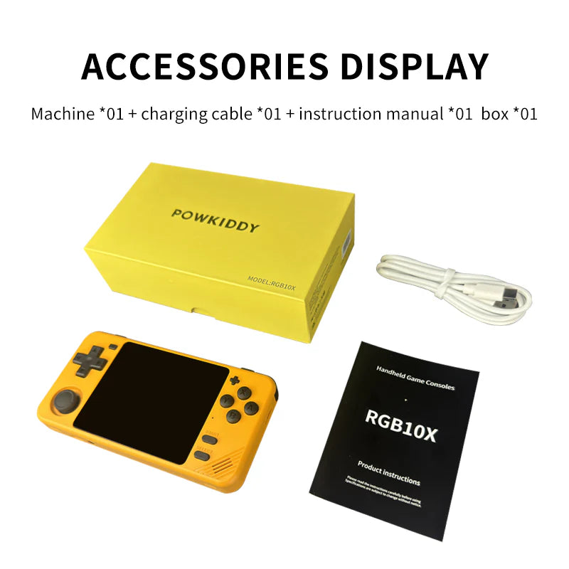 PowKiddy RGB10X Retro Handheld Game Console - Accessories