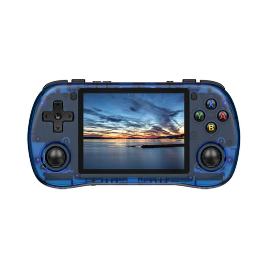 PowKiddy X35H Horizontal Retro Handheld Game Console - Transparent Blue