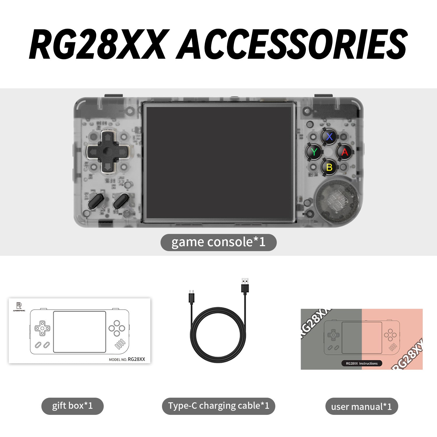 Anbernic RG 28XX Retro Handheld Game Console - Accessories