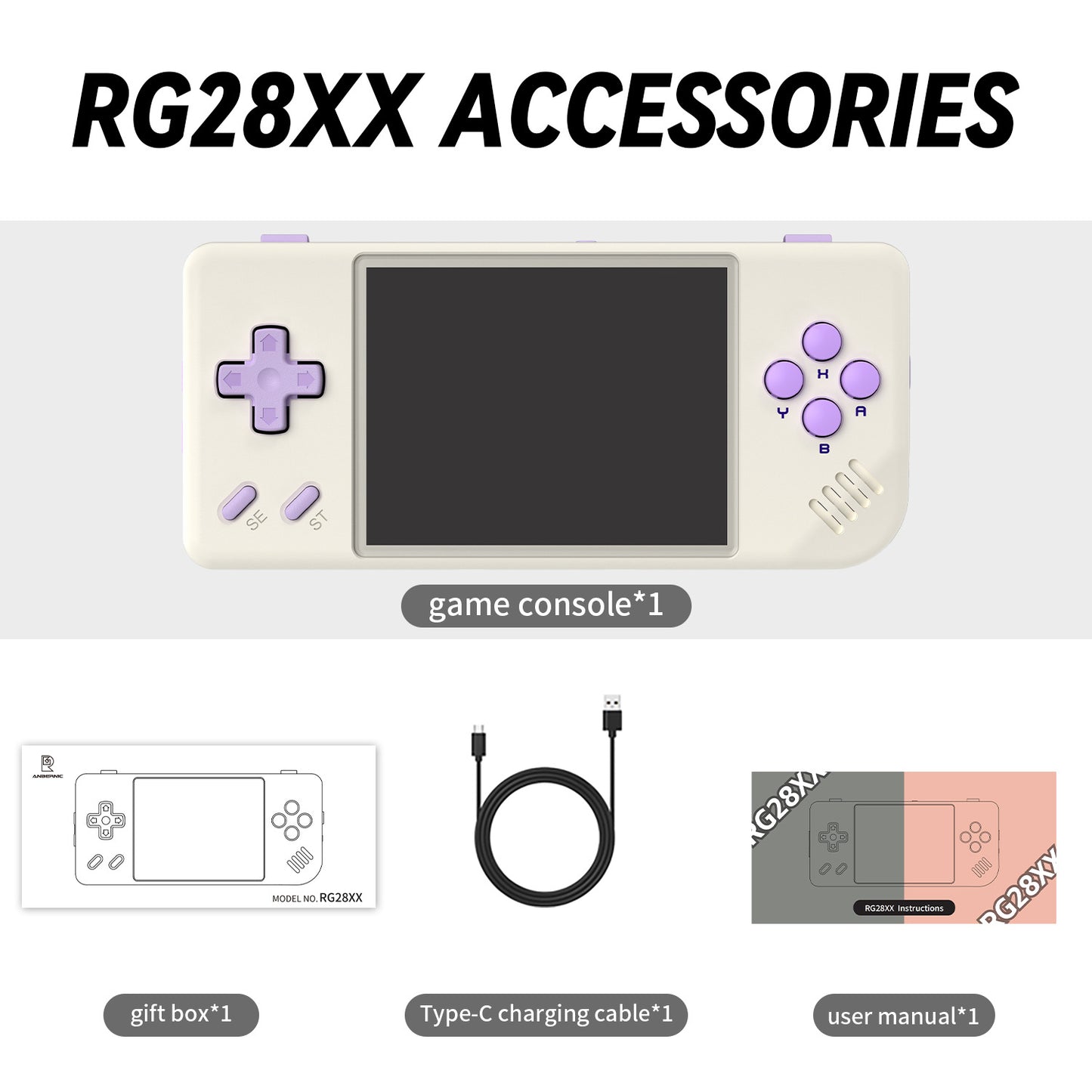 Anbernic RG 28XX Retro Handheld Game Console - Accessories