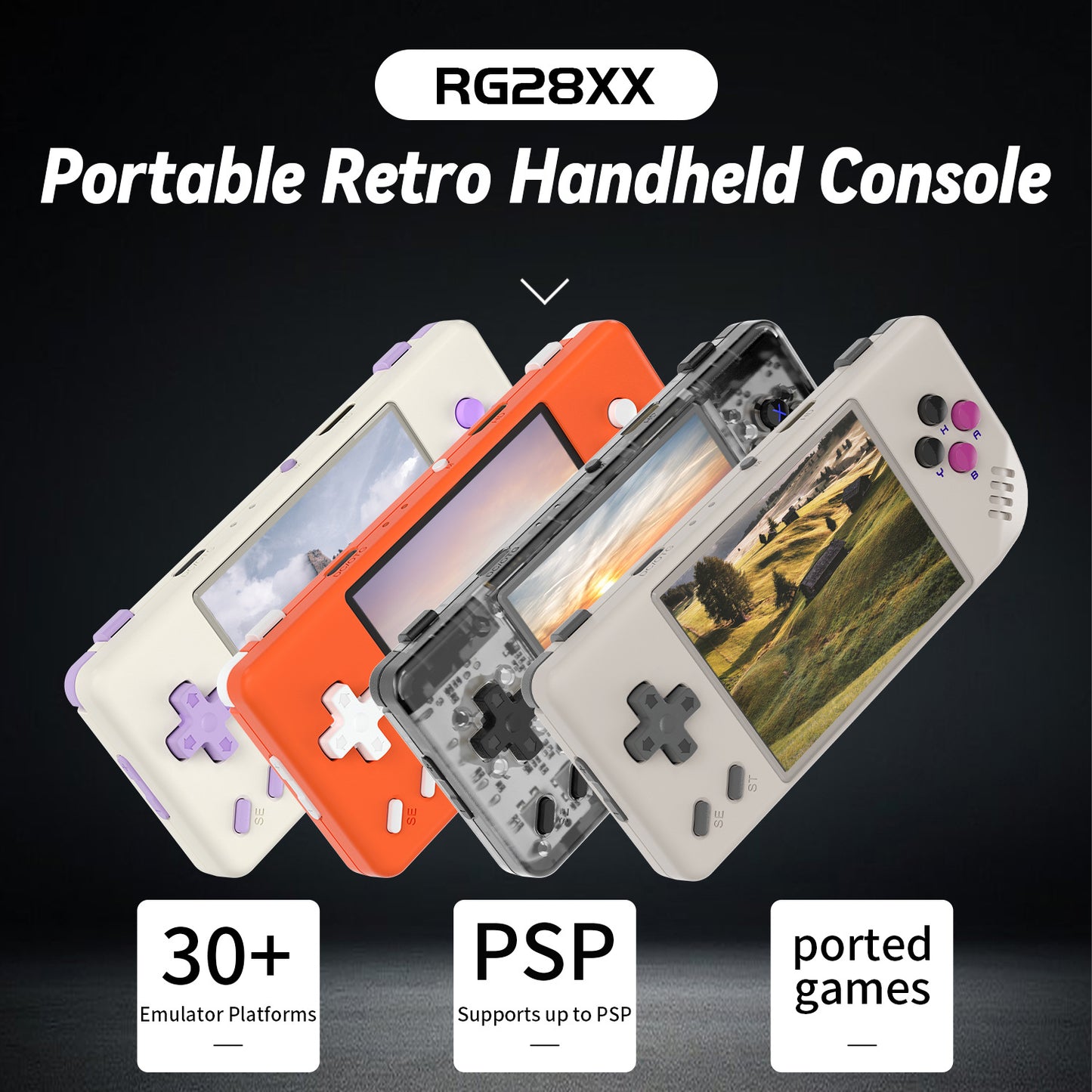 Anbernic RG 28XX Retro Handheld Game Console - Portable Retro Handheld Console