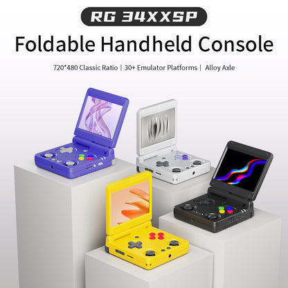 Anbernic RG 34XXSP Foldable Retro Handheld Game Console - Foldable Handheld Console