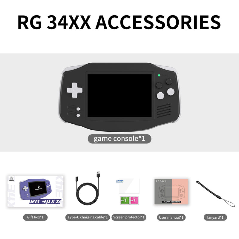 Anbernic RG 34XX Retro Handheld Gaming Console - Accessories
