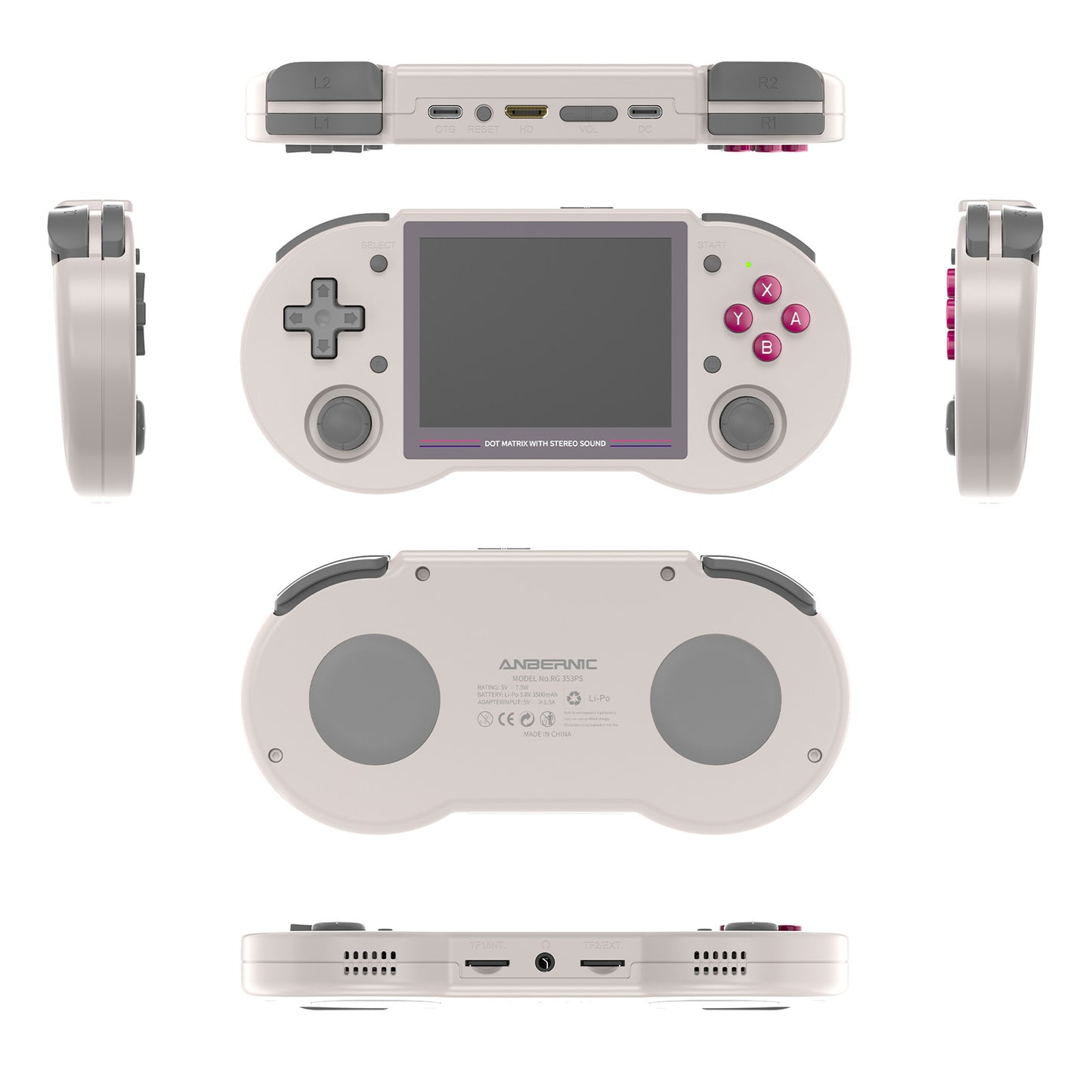 Anbernic RG 353PS Retro Handheld Game Console - Gray