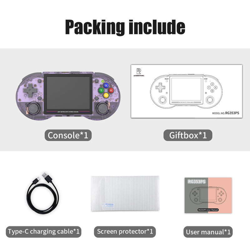 Anbernic RG 353PS Retro Handheld Game Console - Accessories