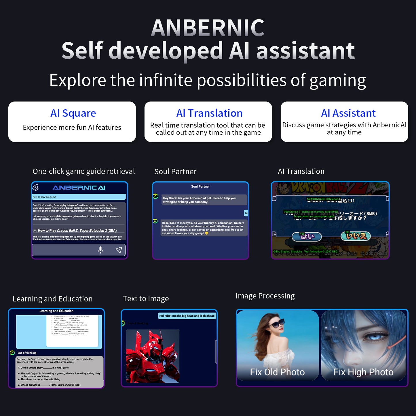 Anbernic RG 353P Retro Handheld Game Console - Anbernic Self Developed AI Assistant