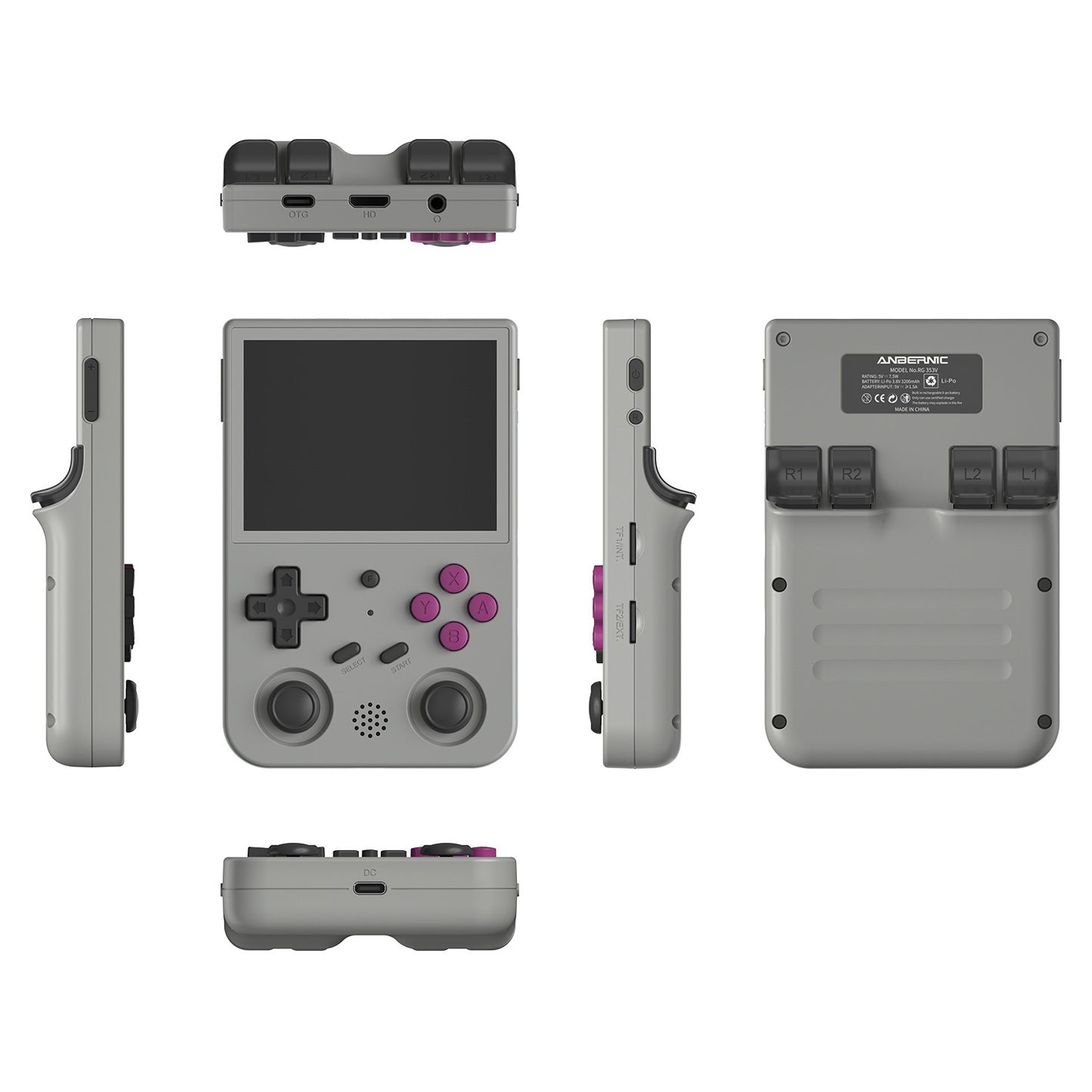 Anbernic RG 353V VS Retro Handheld Game Console - Gray