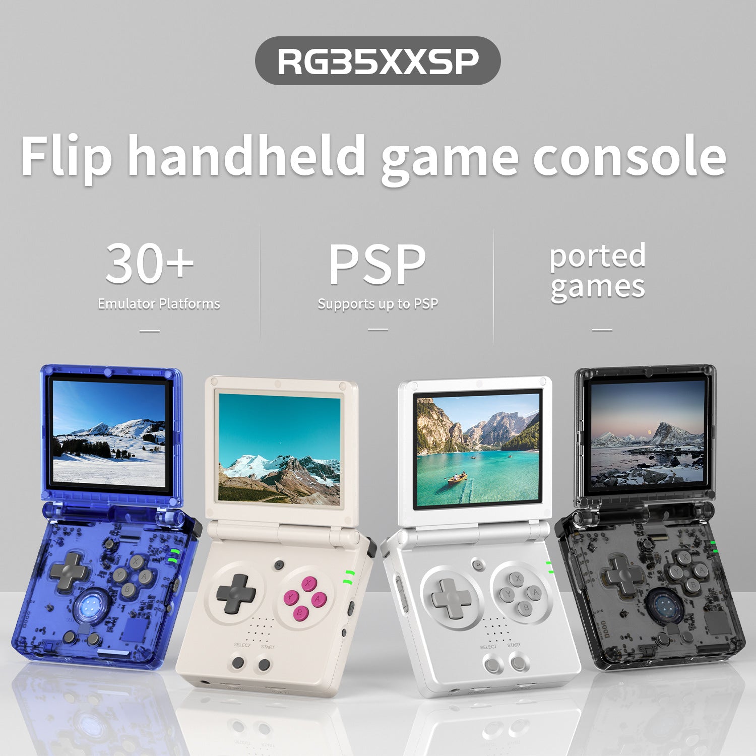 Anbernic RG 35XXSP Foldable Retro Handheld Game Console - Flip Handheld Game Console