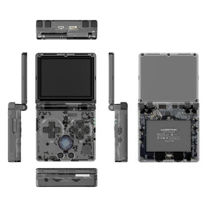 Anbernic RG 35XXSP Foldable Retro Handheld Game Console - Transparent Black