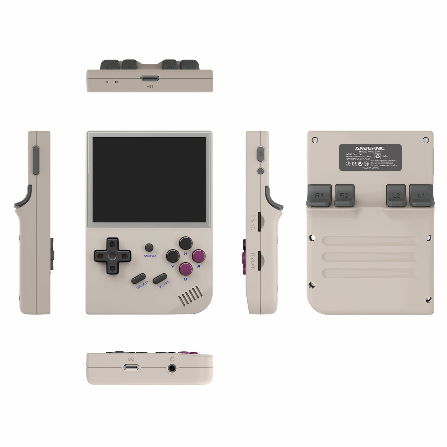 Anbernic RG 35XX Retro Handheld Game Console - Gray