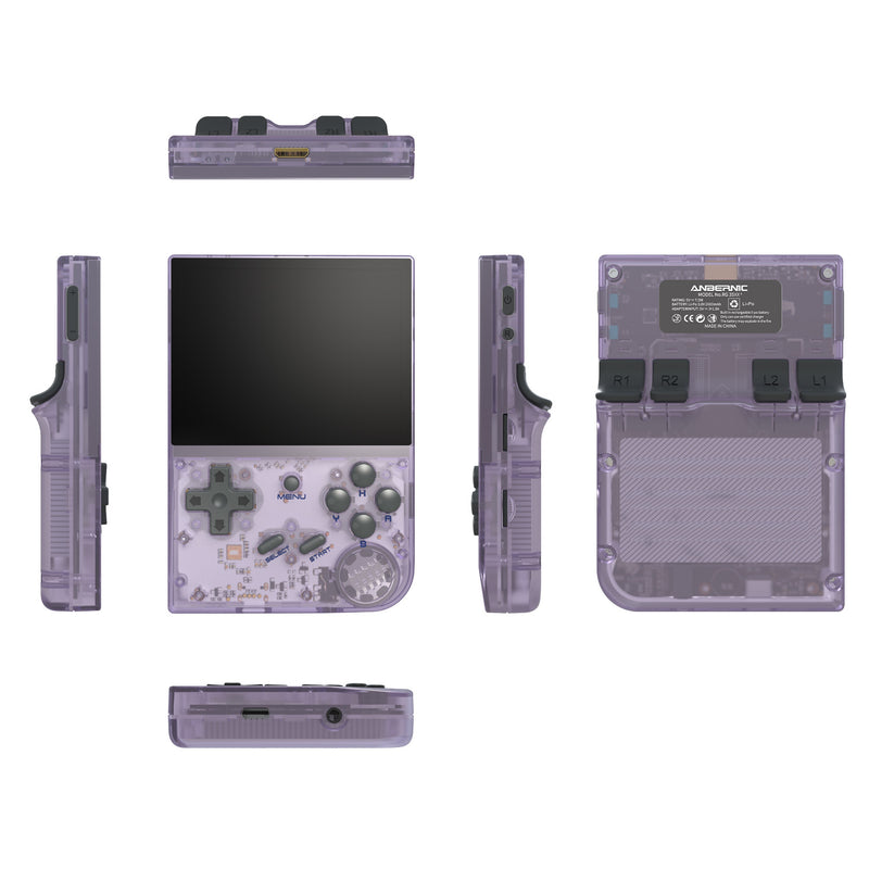 Anbernic RG 35XX Retro Handheld Game Console - Transparent Purple