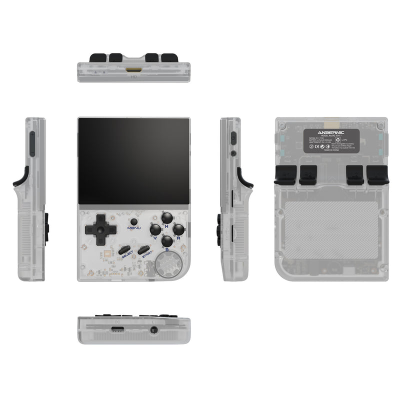 Anbernic RG 35XX Retro Handheld Game Console - Transparent White