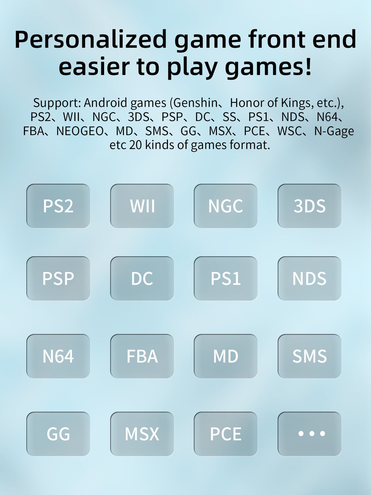 Anbernic RG 405V Retro Handheld Game Console - Supported Emulators