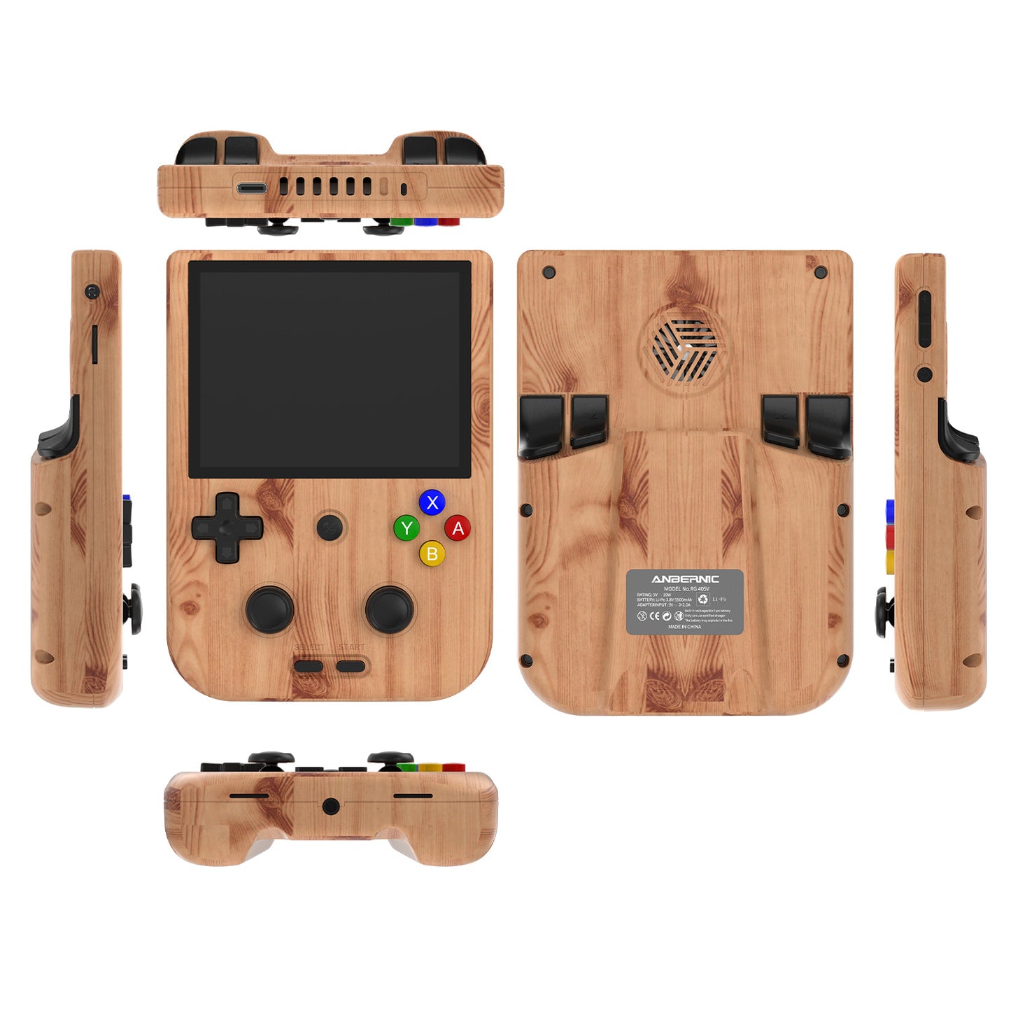Anbernic RG 405V Retro Handheld Game Console - Wood