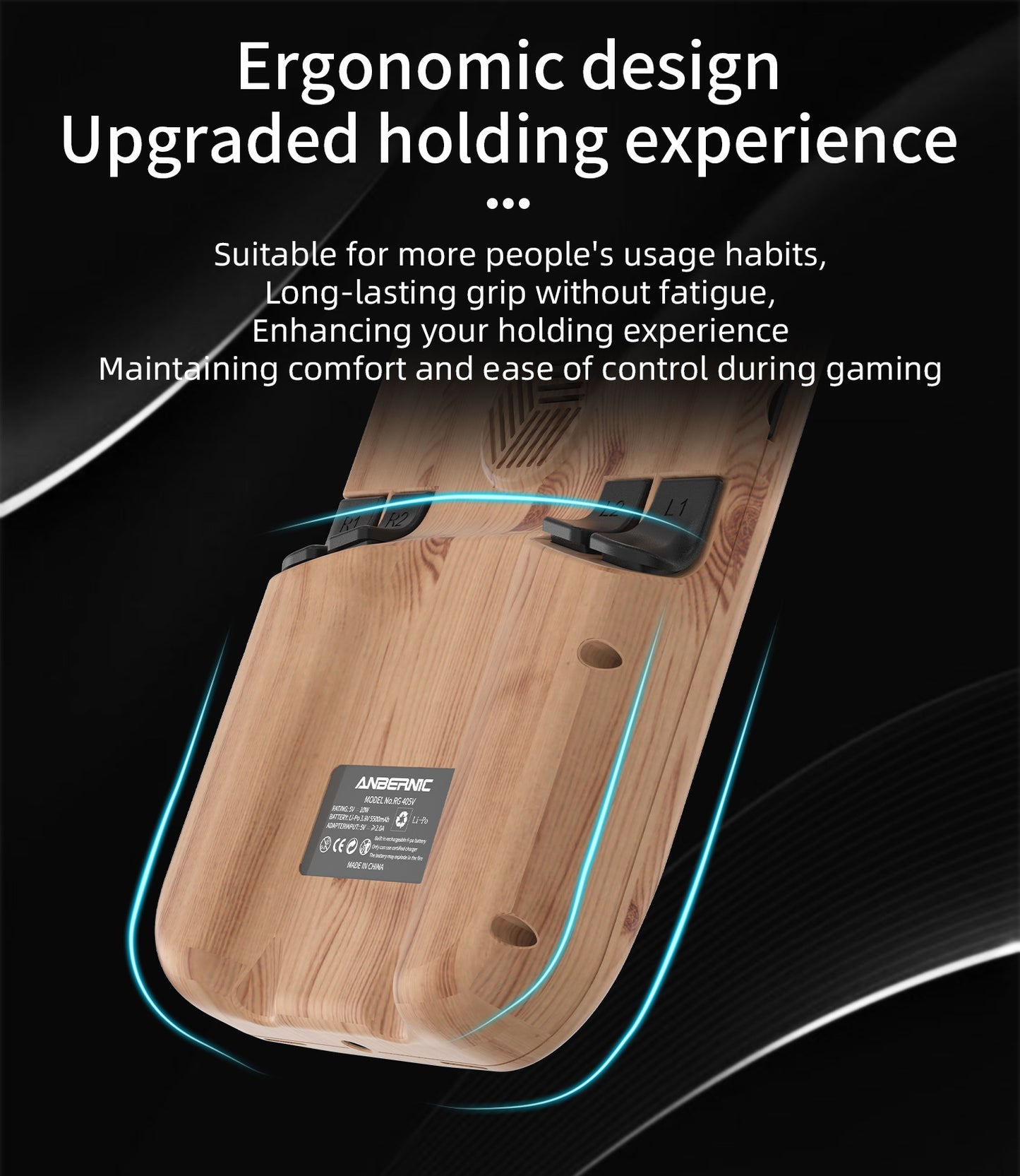 Anbernic RG 405V Retro Handheld Game Console - Ergonomic Design