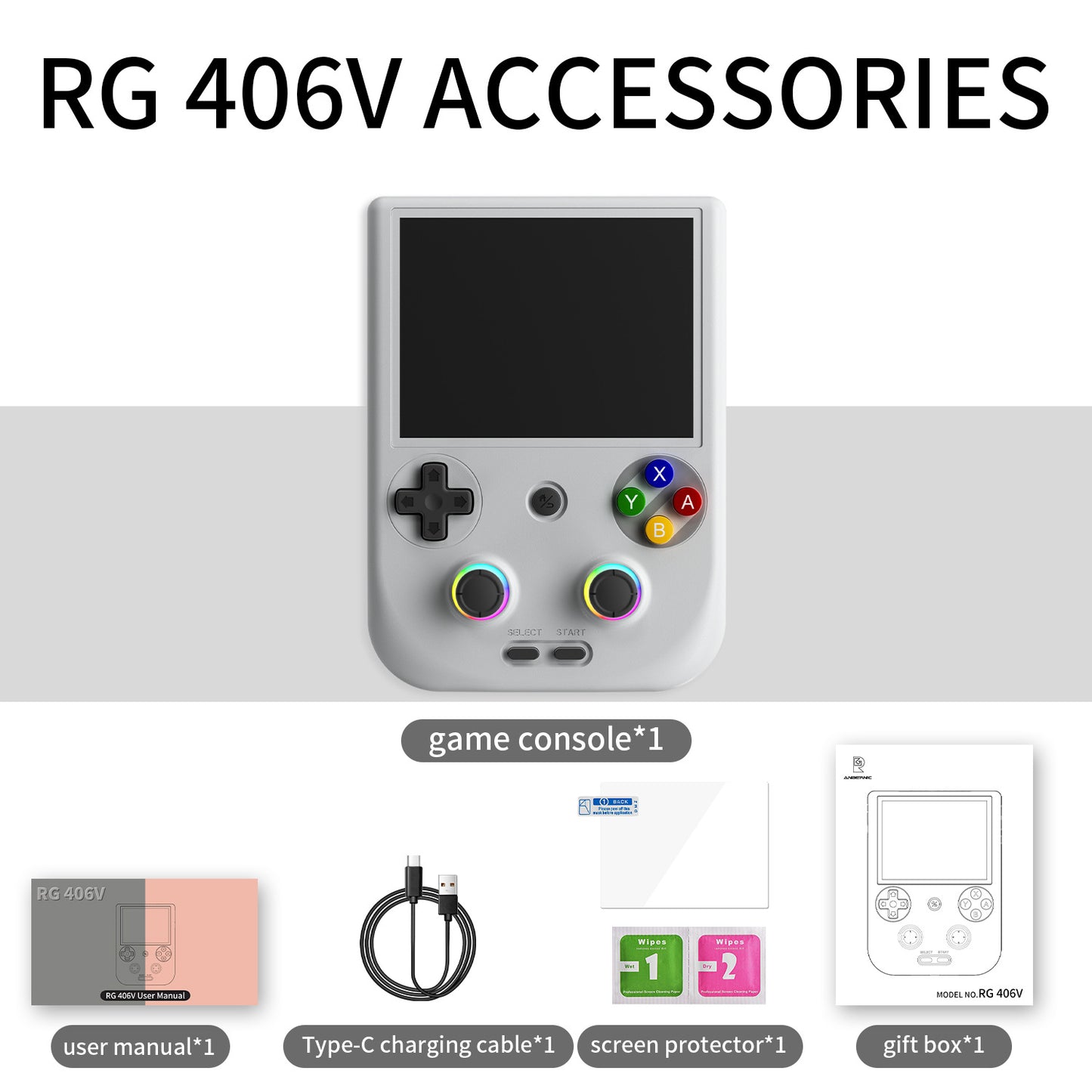 Anbernic RG 406V Retro Handheld Game Console - Accessories