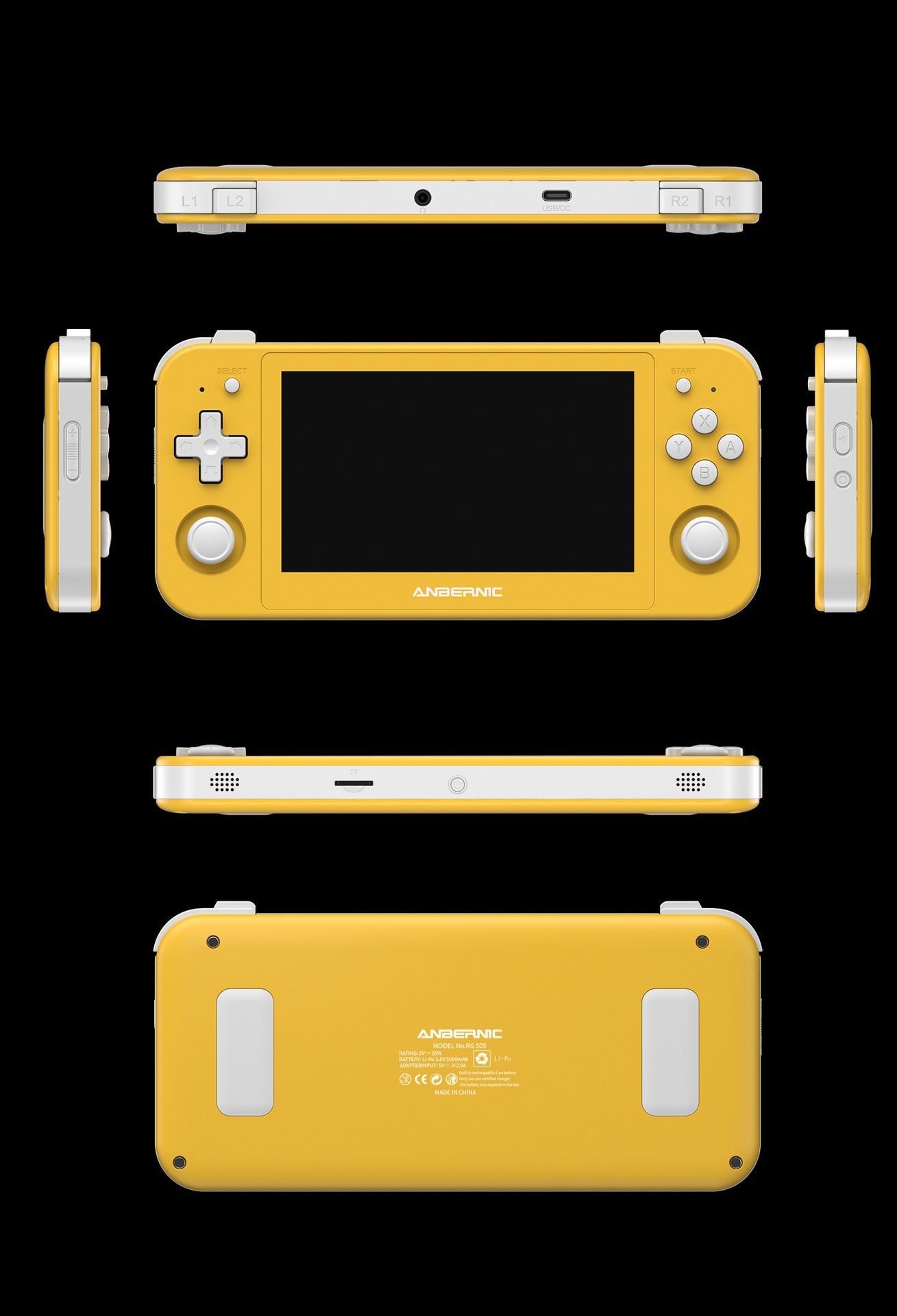 Anbernic RG 505 Android Retro Handheld Gaming Console - Yellow