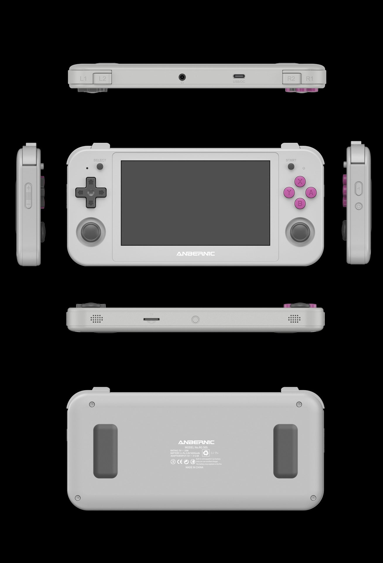 Anbernic RG 505 Android Retro Handheld Gaming Console - Gray