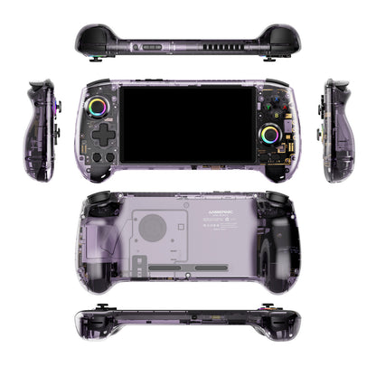 Anbernic RG 557 Android Retro Handheld Game Console - Transparent Purple