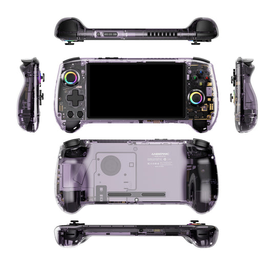 Anbernic RG 557 Android Retro Handheld Game Console - Transparent Purple