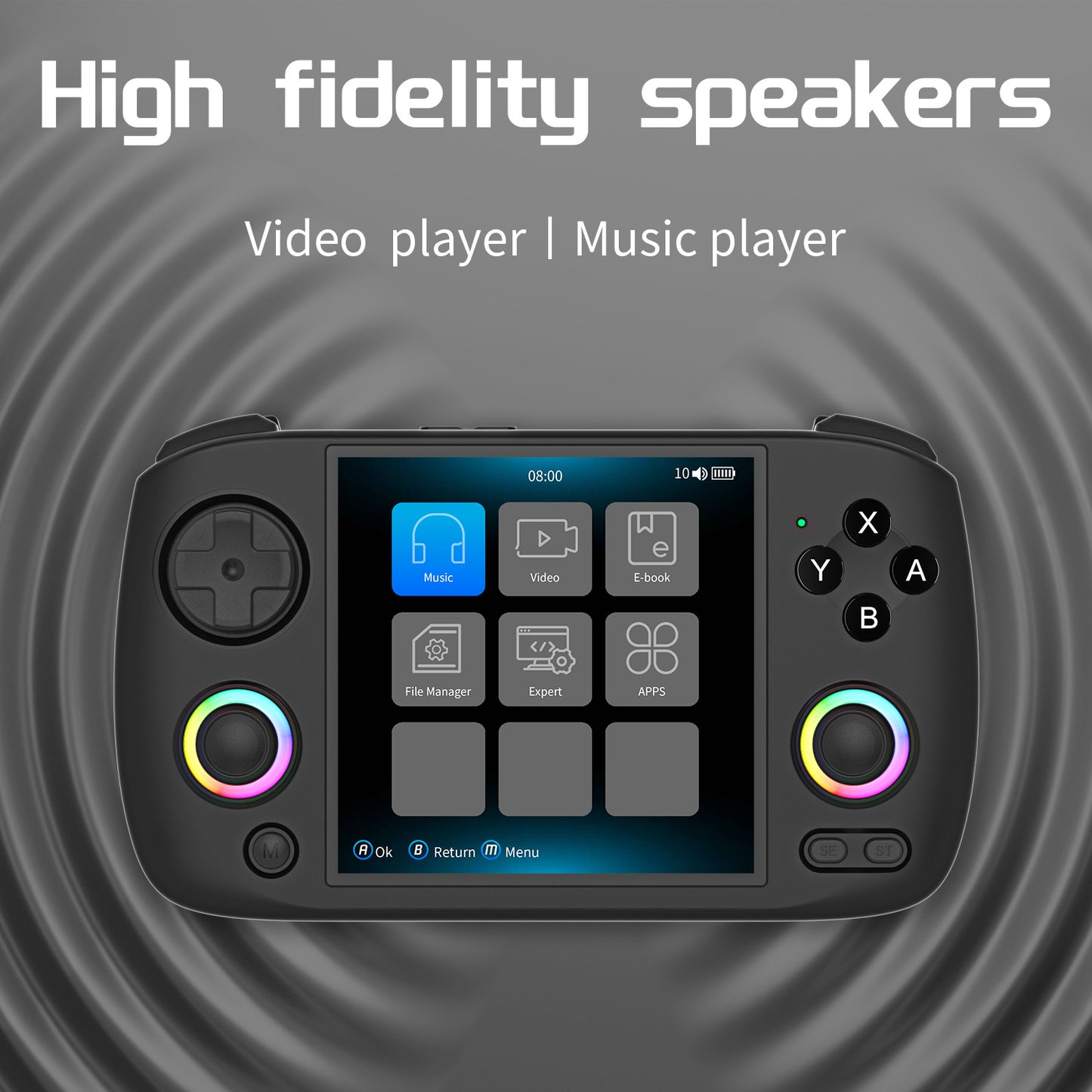 Anbernic RG CubeXX Retro Handheld Game Console - High Fidelity Speakers