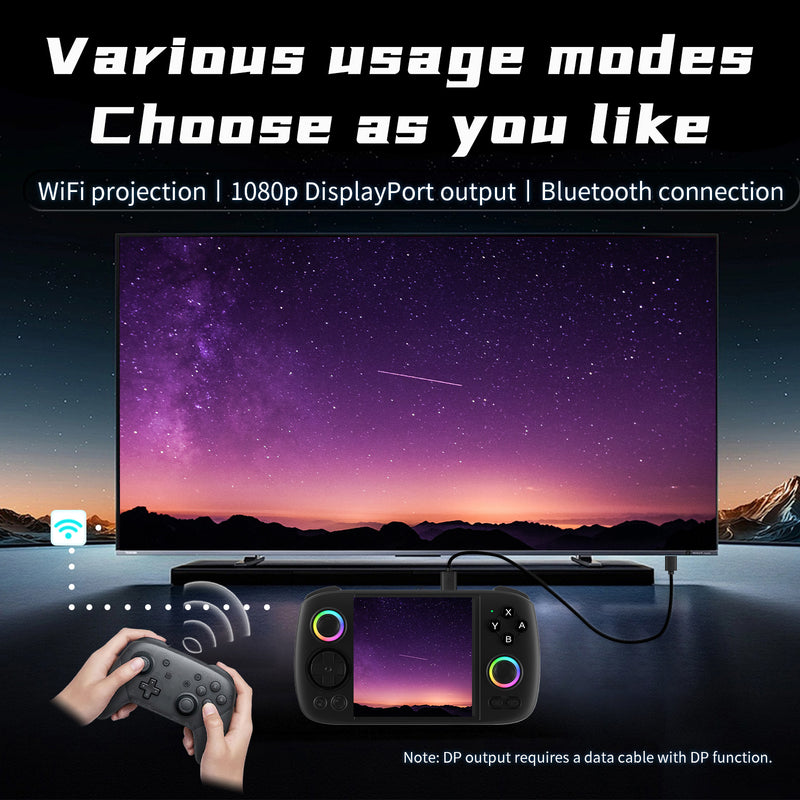 Anbernic RG Cube Retro Handheld Game Console - Various Usage Modes