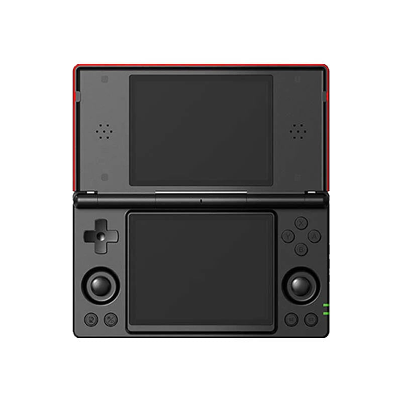 Anbernic RG DS Foldable Retro Handheld Game Console - Black and Crimson Red