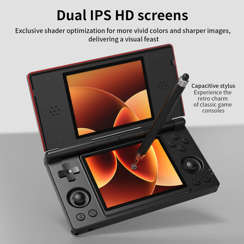 Anbernic RG DS Foldable Retro Handheld Game Console - Dual IPS HD Screen
