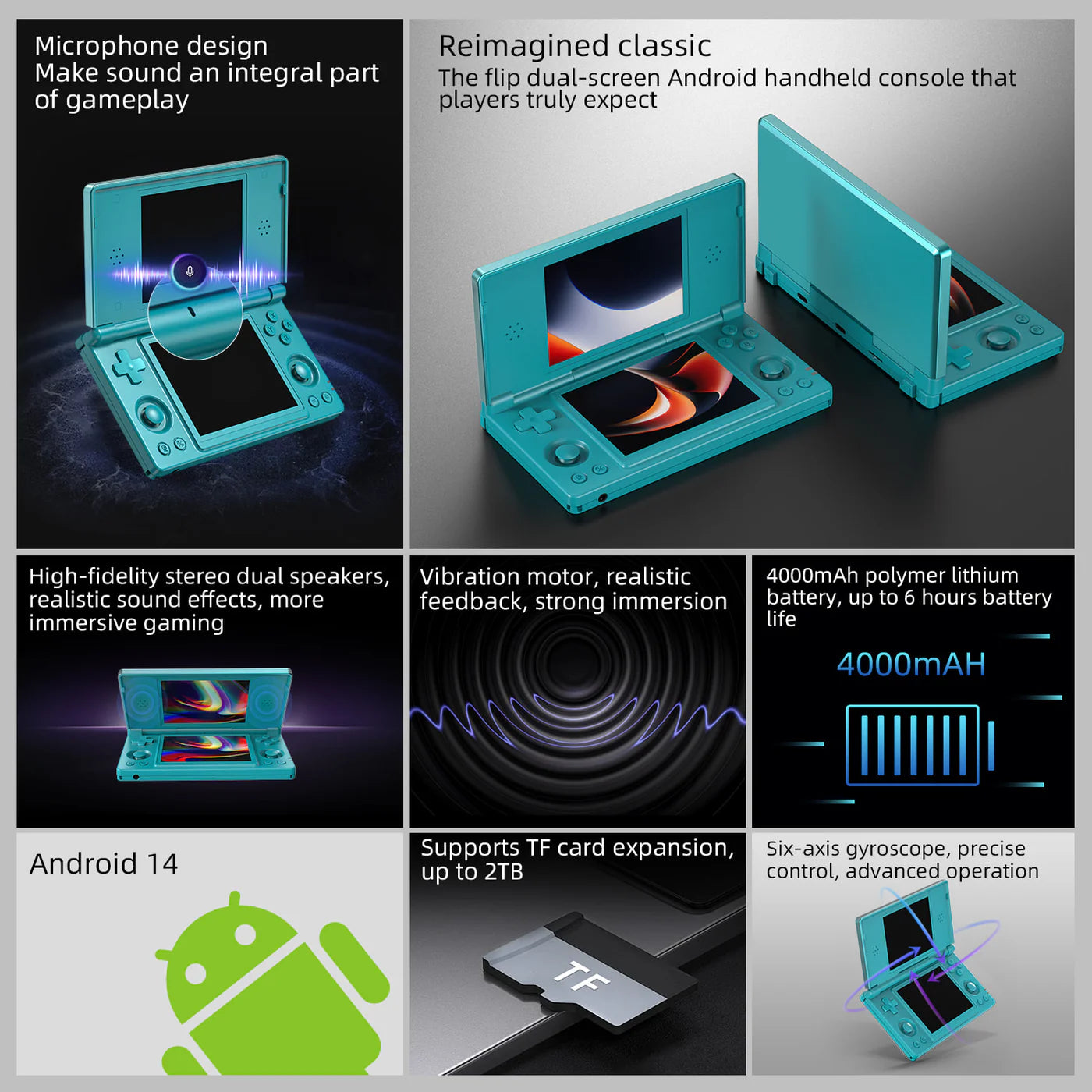 Anbernic RG DS Foldable Retro Handheld Game Console - Great Design
