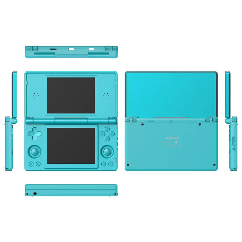 Anbernic RG DS Foldable Retro Handheld Game Console - Turquoise Blue