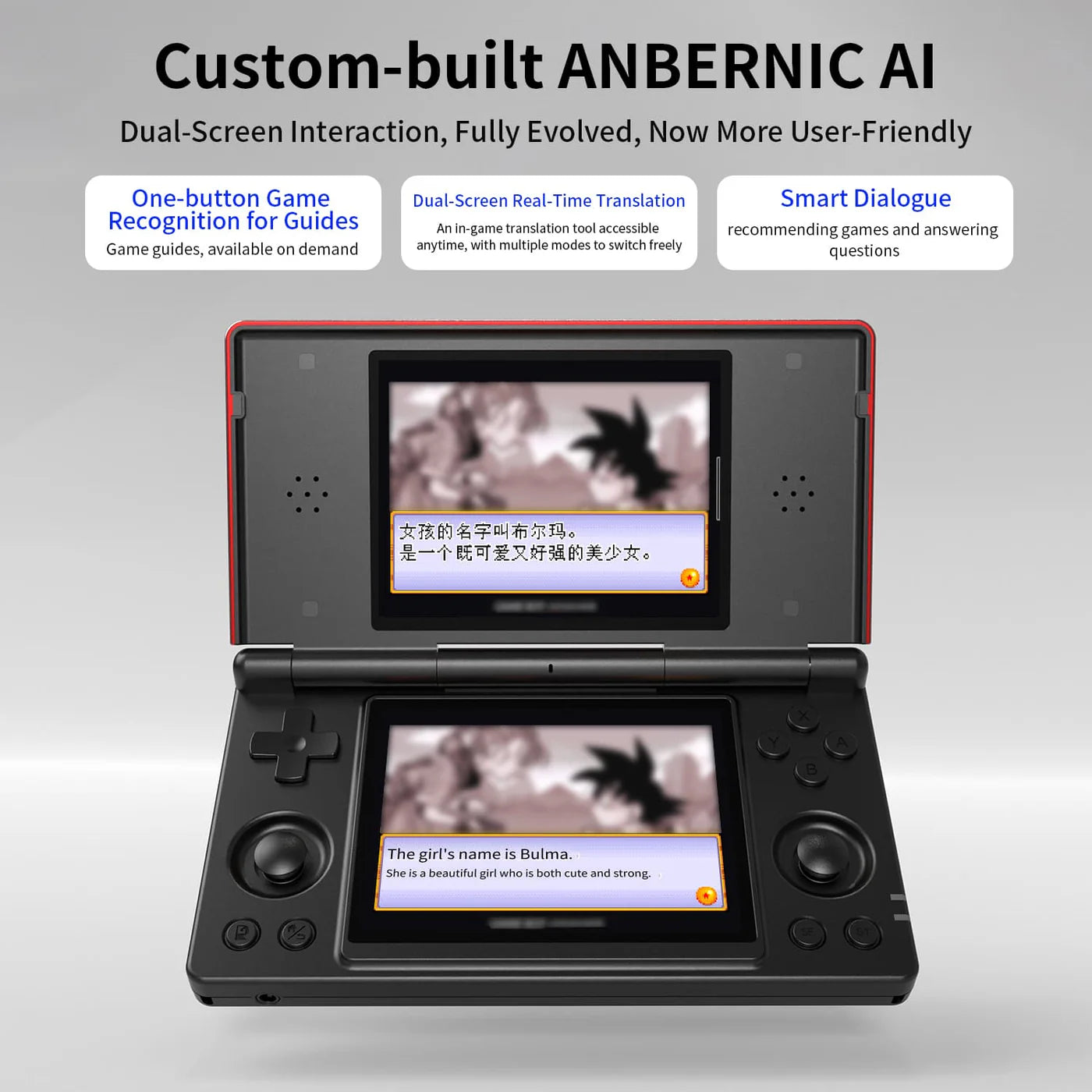Anbernic RG DS Foldable Retro Handheld Game Console - Custom Built Anbernic AI