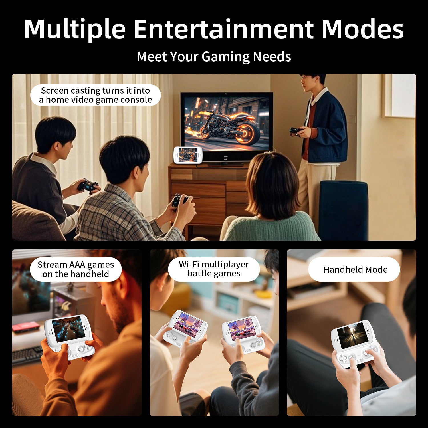 Anbernic RG Slide Retro Handheld Game Console - Multiple Entertainment Modes