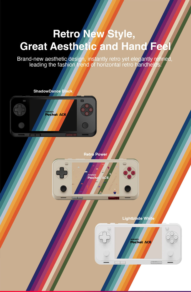 Ayaneo Pocket ACE G3X Gen2 Retro Handheld Game Console - Retro New Style Great Aesthetic and Hand Feel