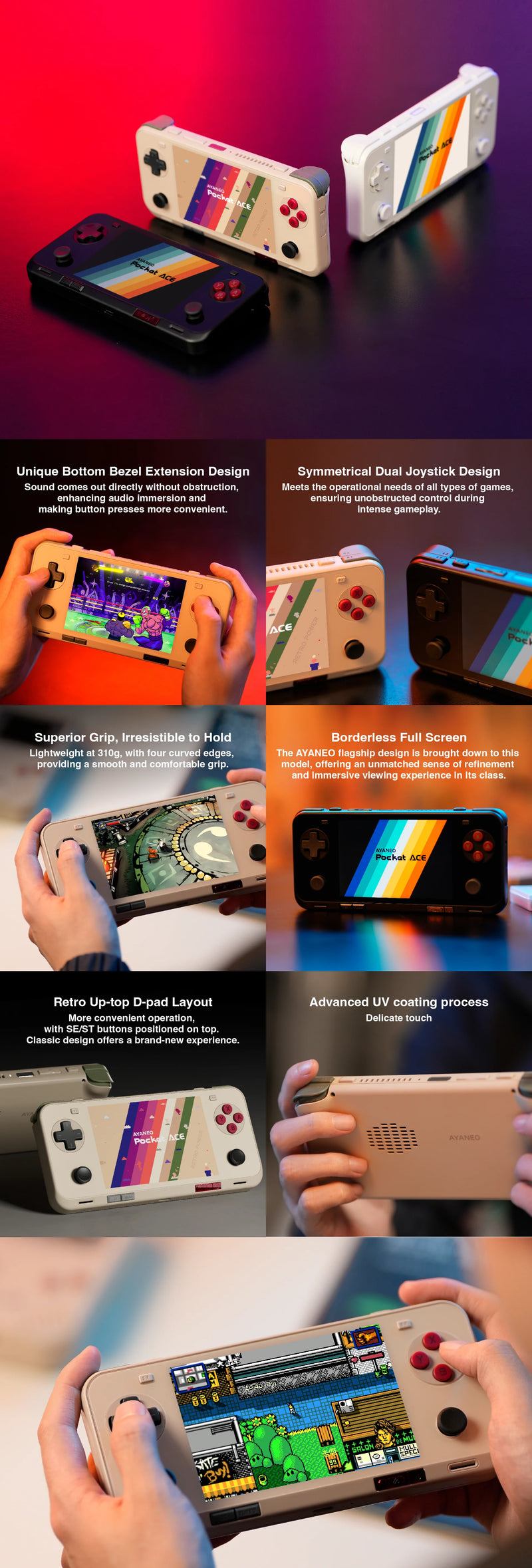 Ayaneo Pocket ACE G3X Gen2 Retro Handheld Game Console - Gameplay