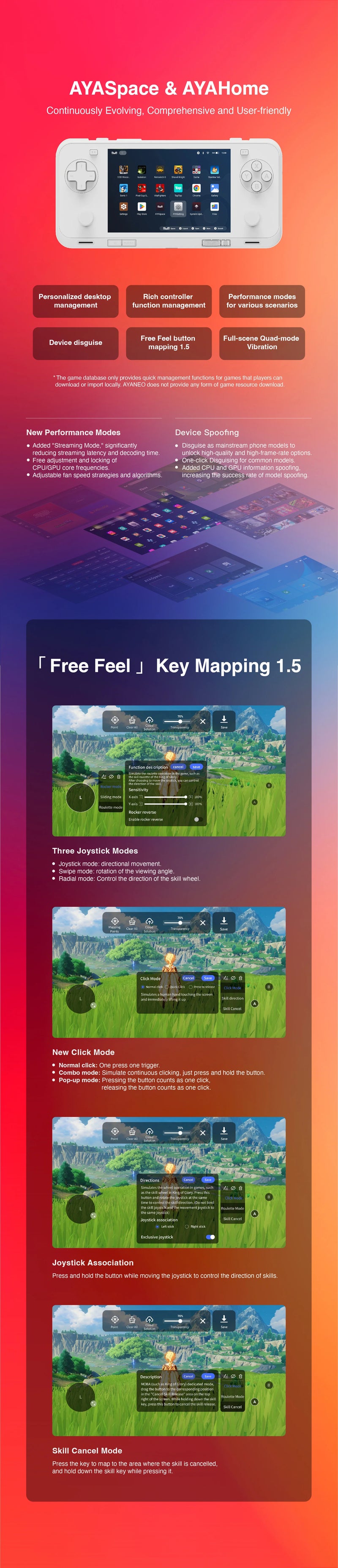 Ayaneo Pocket ACE G3X Gen2 Retro Handheld Game Console - AYASPace and AYAHome and Key Mapping