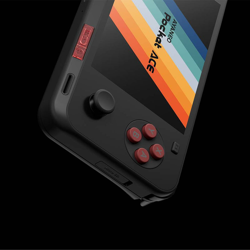 Ayaneo Pocket ACE G3X Gen2 Retro Handheld Game Console - Shadow Dance Black Side View