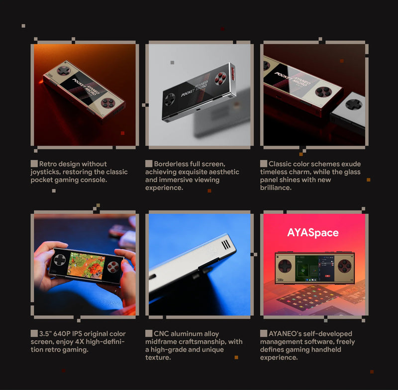 Ayaneo Pocket Micro Classic Retro Handheld Game Console - Key Features