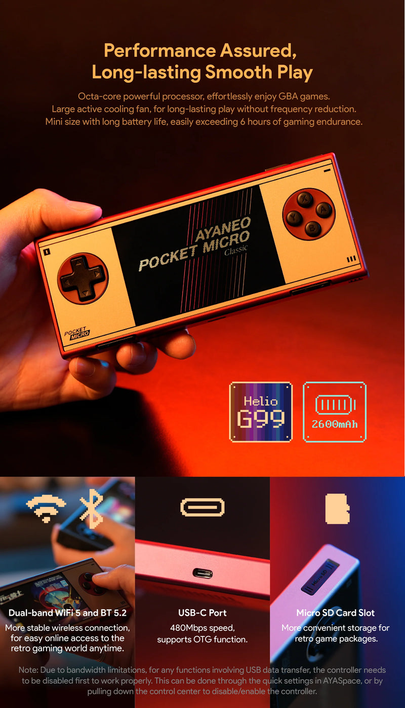 Ayaneo Pocket Micro Classic Retro Handheld Game Console - Performance