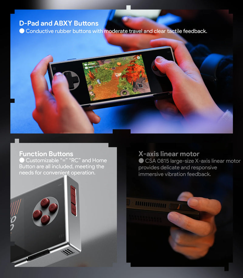 Ayaneo Pocket Micro Classic Retro Handheld Game Console - Buttons and Motors