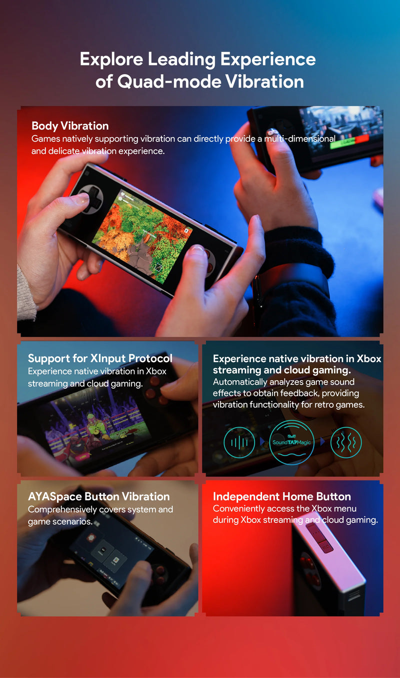 Ayaneo Pocket Micro Classic Retro Handheld Game Console - Vibration