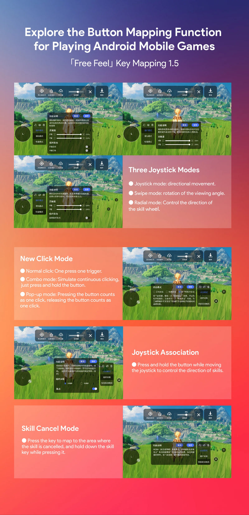 Ayaneo Pocket Micro Classic Retro Handheld Game Console - Key Mapping Function