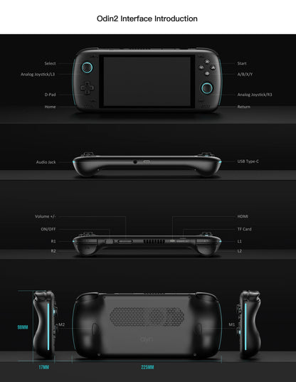 Ayn Odin 2 6” Touchscreen Retro Handheld Game Console - Interface