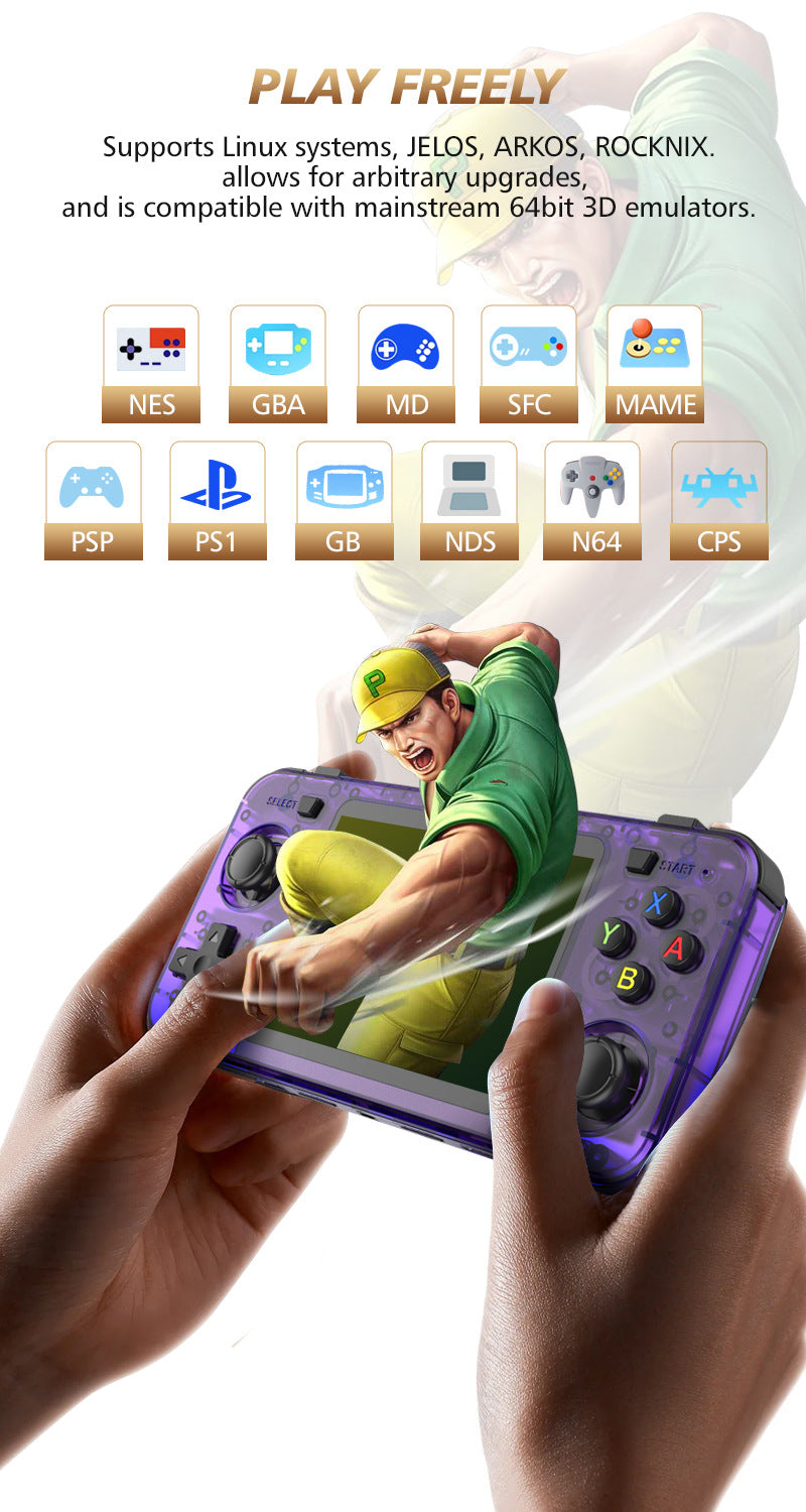 Game Console R36H Horizontal Retro Handheld - Play Freely Supported Simulators