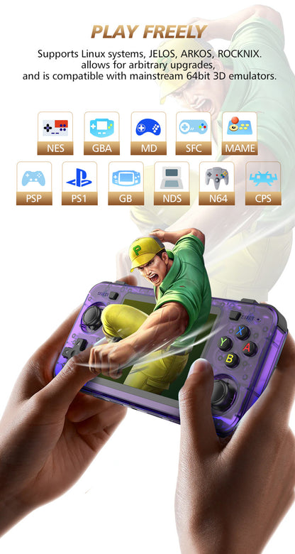 Game Console R36H Horizontal Retro Handheld - Play Freely Supported Simulators