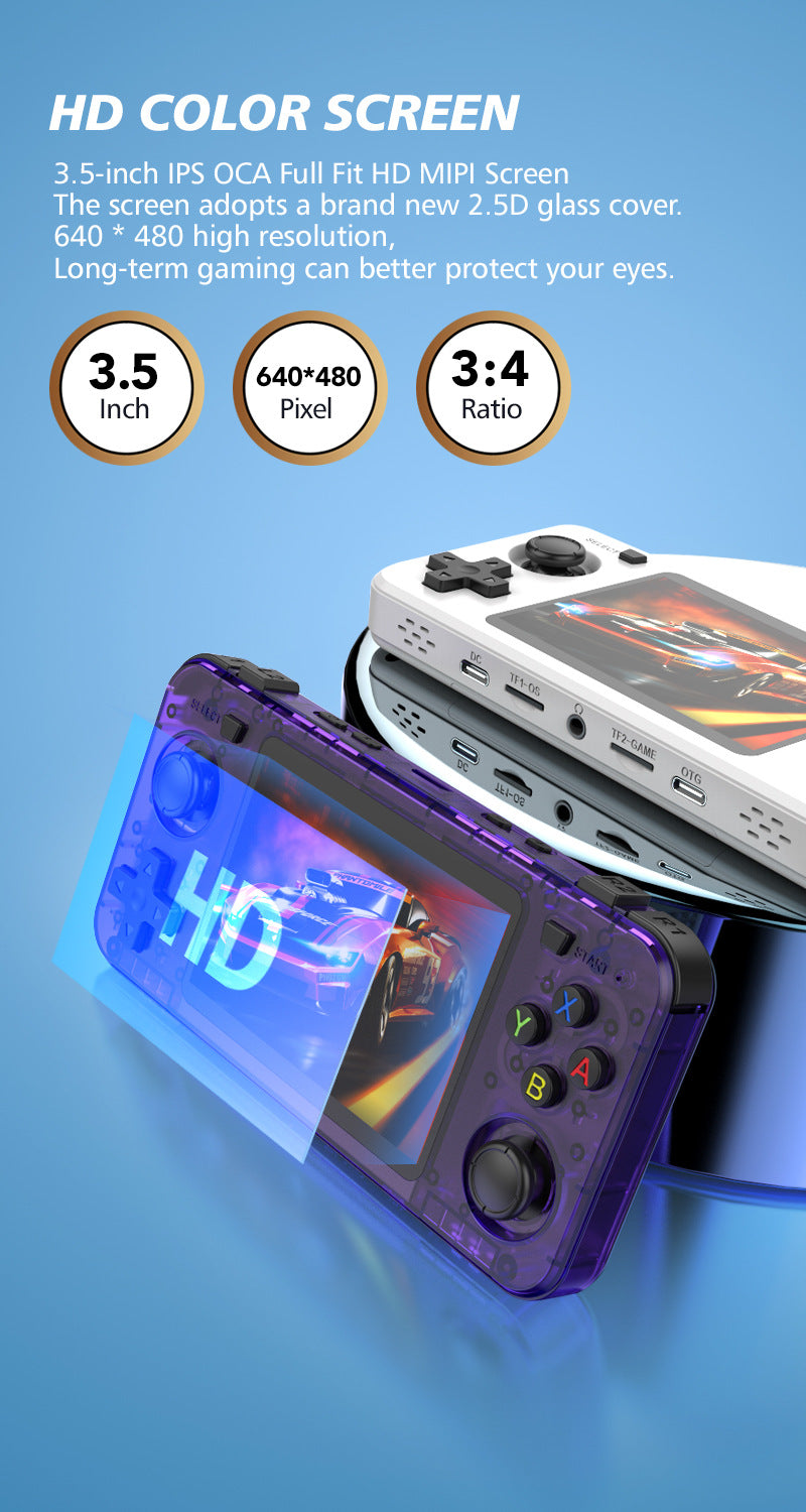 Game Console R36H Horizontal Retro Handheld - HD Color Screen