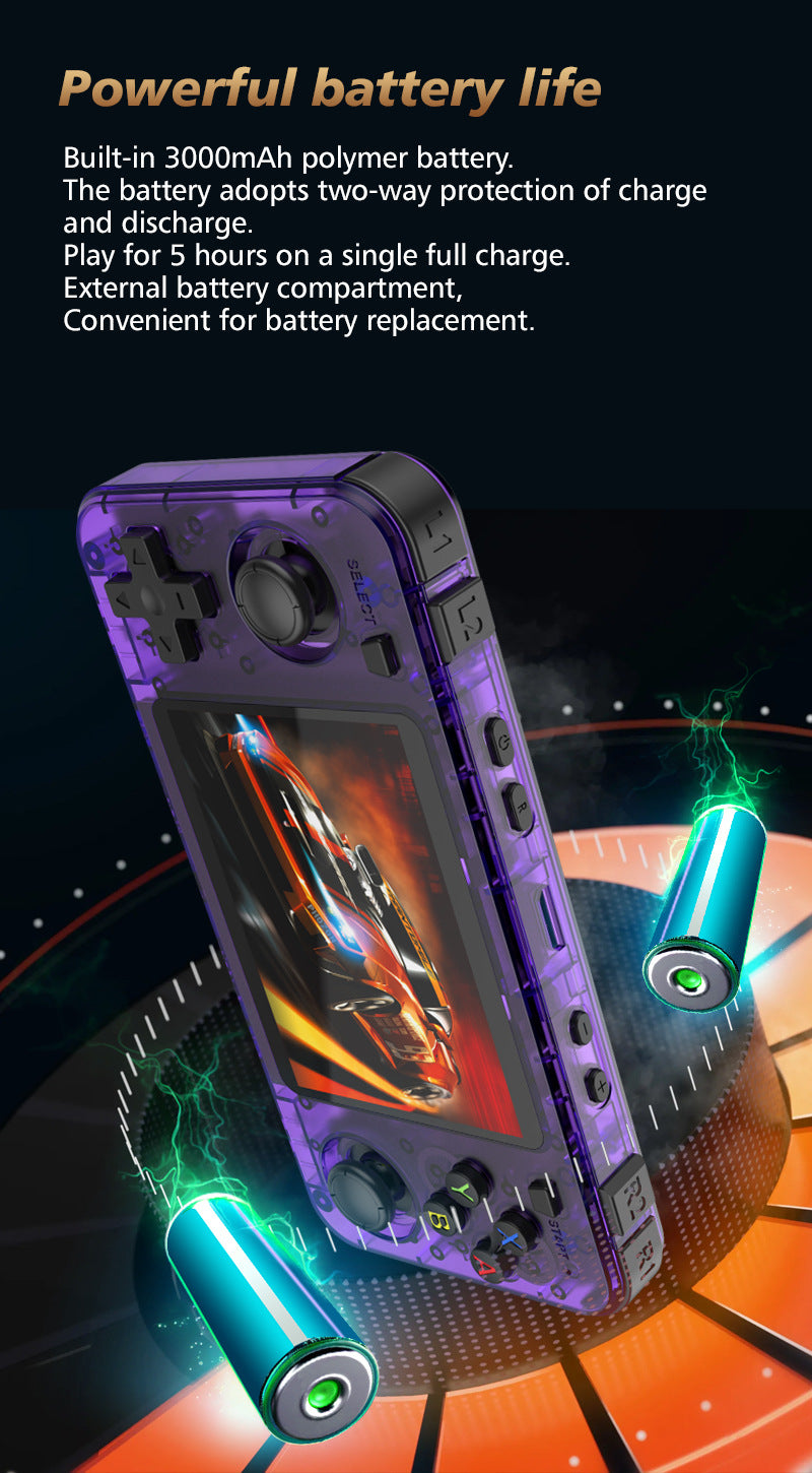 Game Console R36H Horizontal Retro Handheld - Powerful Battery life