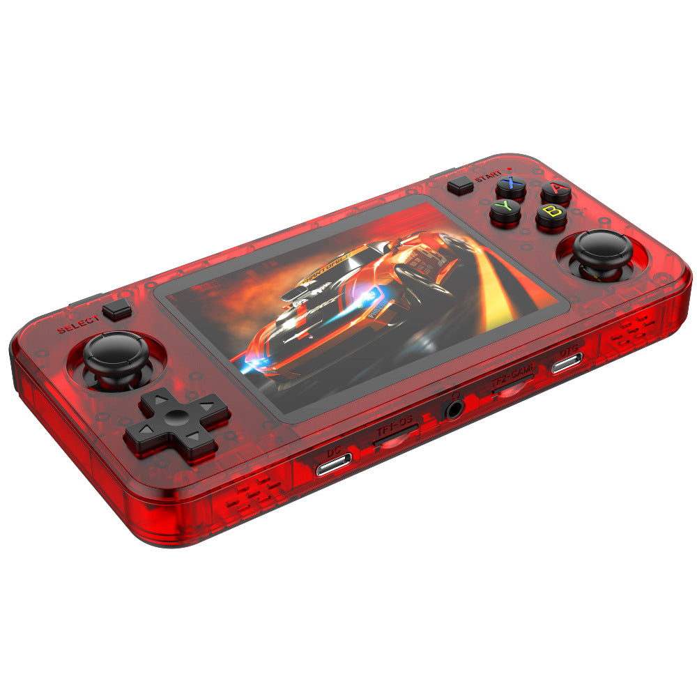 Game Console R36H Horizontal Retro Handheld - Transparent Red