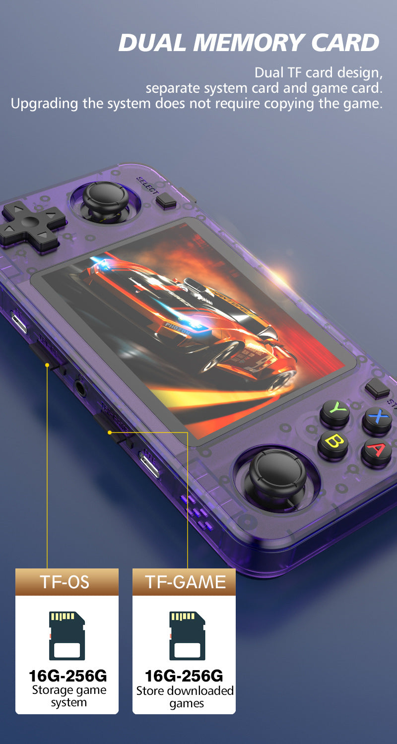 Game Console R36H Horizontal Retro Handheld -Dual Memory Card
